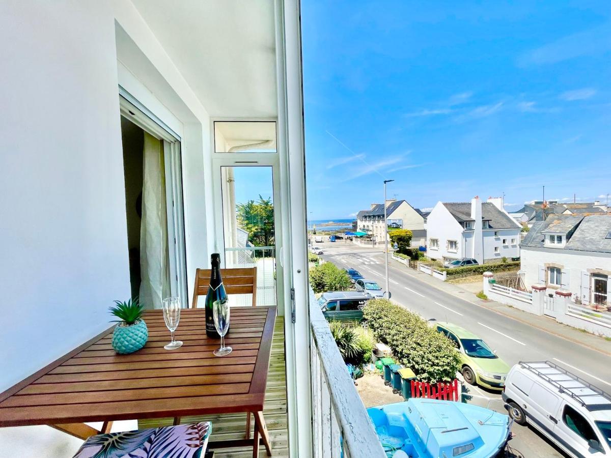 Le Phare Ouest - 80 M De La Mer - Vue Ocean Sur Le Balcon - Entierement Renove - Internet Haut Debit - Nouveau Ploemeur Exterior foto